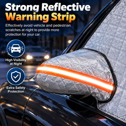 FrostShield Magnetic Windshield Cover – 3-Layer Snow & Ice Protection with Mirror Covers
