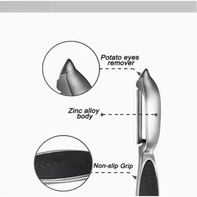 PeelMate 2-Piece Stainless Steel Peeler Set – Non-Slip Kitchen Prep Tools