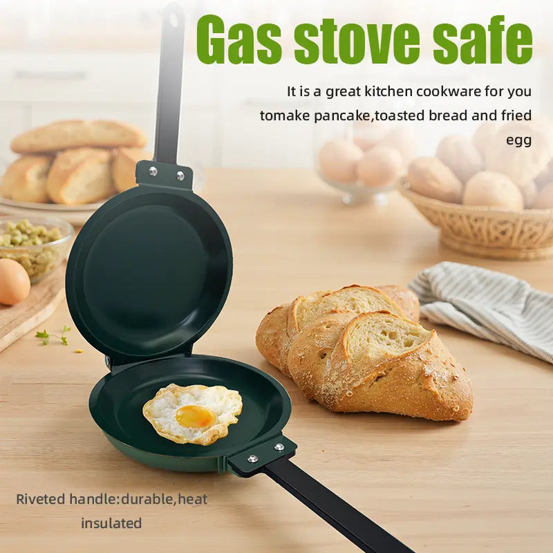 FlipMate Double-Sided Nonstick Frying Pan – Easy Pancake, Egg & Omelet Cooker