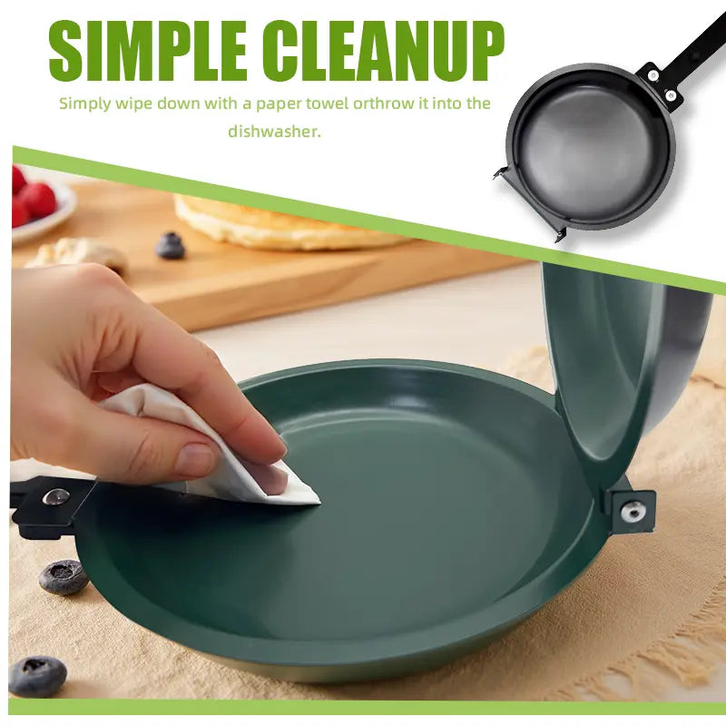 FlipMate Double-Sided Nonstick Frying Pan – Easy Pancake, Egg & Omelet Cooker