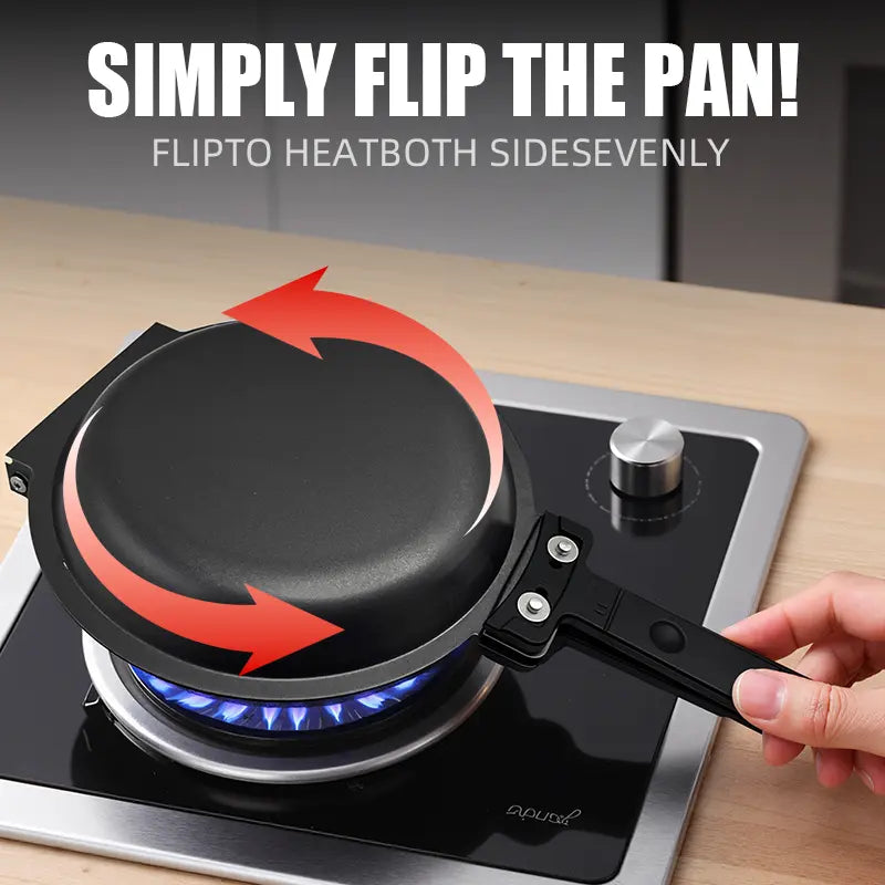 FlipMate Double-Sided Nonstick Frying Pan – Easy Pancake, Egg & Omelet Cooker