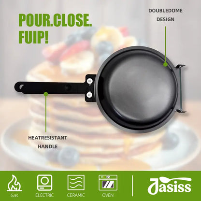 FlipMate Double-Sided Nonstick Frying Pan – Easy Pancake, Egg & Omelet Cooker