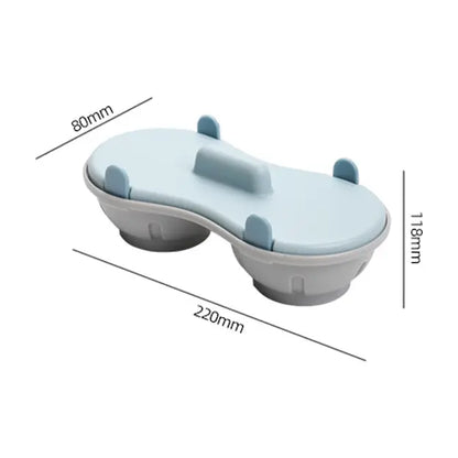 EggQuick Dual-Cavity Microwave Poacher – 2-Egg Cooker with Lid