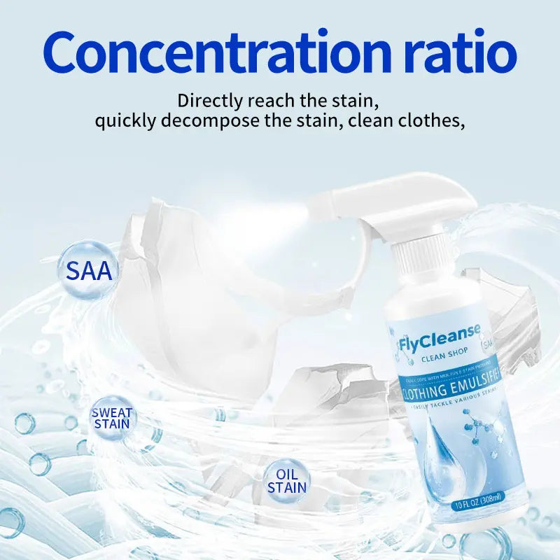 (2 Pack) FlyCleanse Clothing emulsifier，Non-Ionic Laundry Pre-Treatment for Vintage Clothes & Thrift Finds