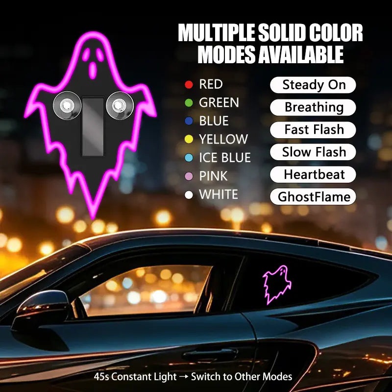 GlowRide Solar Neon Car Light – Wireless LED Interior Ambient Decor
