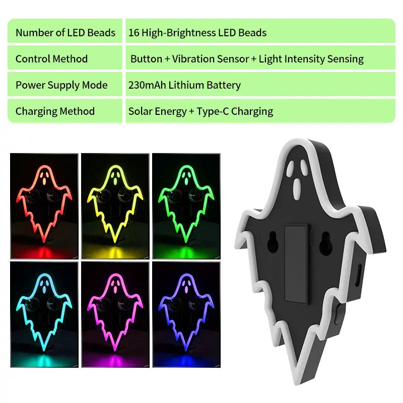 GlowRide Solar Neon Car Light – Wireless LED Interior Ambient Decor