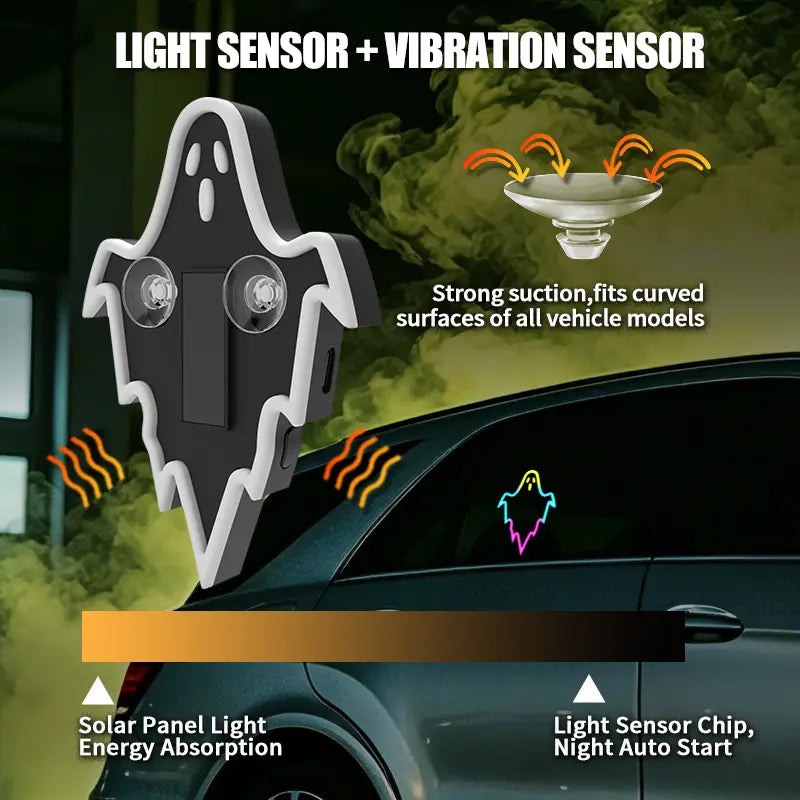 GlowRide Solar Neon Car Light – Wireless LED Interior Ambient Decor