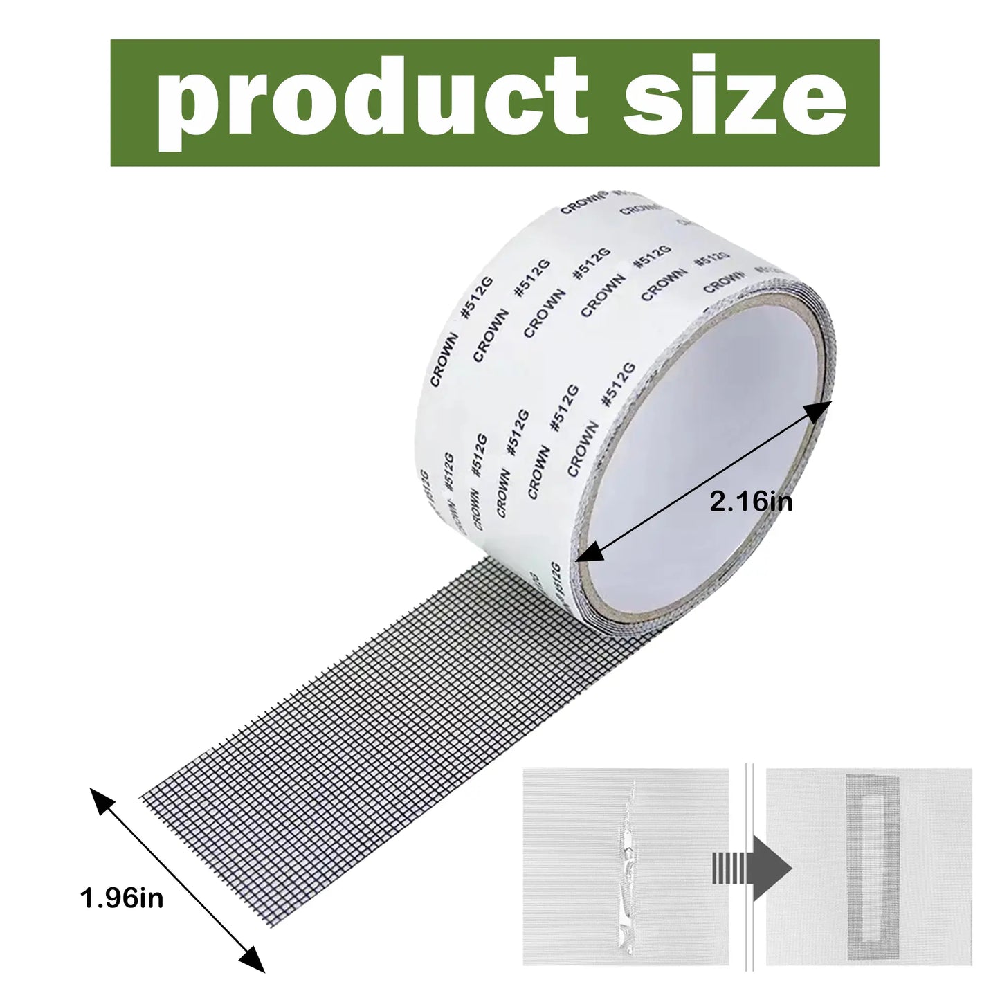 (3 Pack) Window Screen Repair Tape, Adhesive Gray Screen Repair Strip