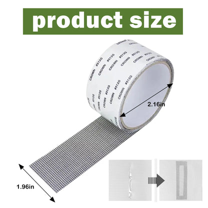 (3 Pack) Window Screen Repair Tape, Adhesive Gray Screen Repair Strip