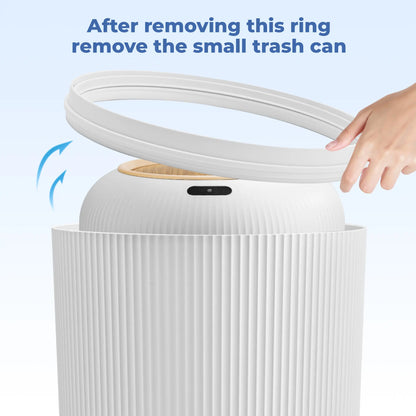 Pukomc Smart Induction Waterproof Trash Can