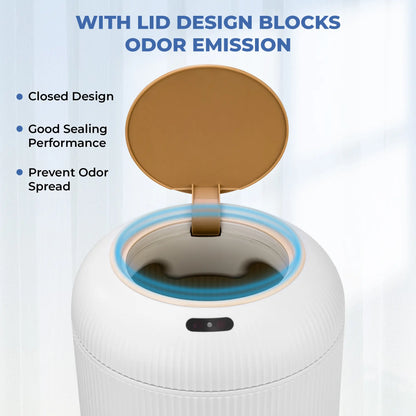 Pukomc Smart Induction Waterproof Trash Can