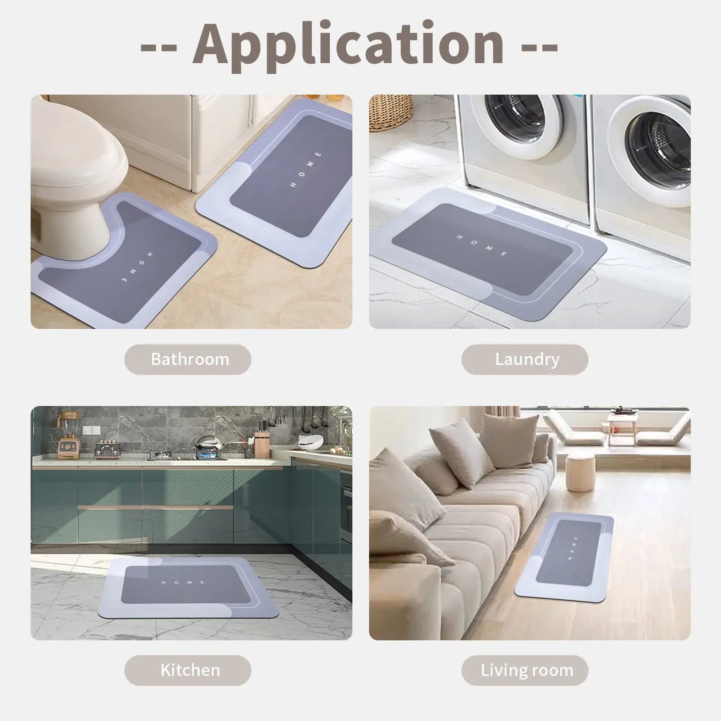 Bathroom Toilet Mat, 1/3pcs Non-slip Bathroom Floor Mat