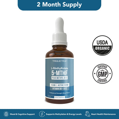 L- Methylfolate 15mg + B12 Pro Strength