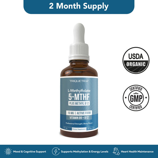L- Methylfolate 15mg + B12 Pro Strength