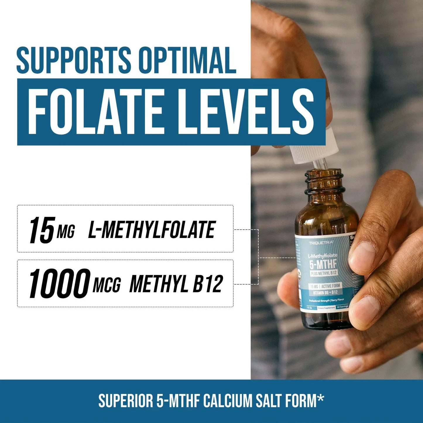 L- Methylfolate 15mg + B12 Pro Strength