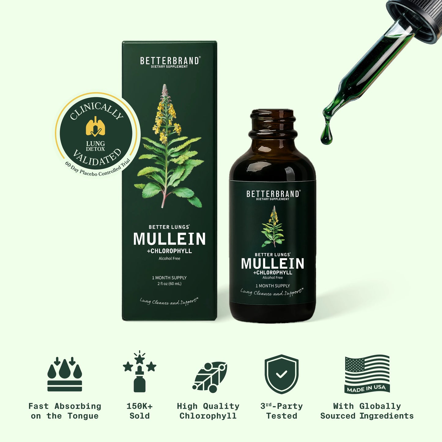Betterbrand Mullein Leaf & Chlorophyll Drops