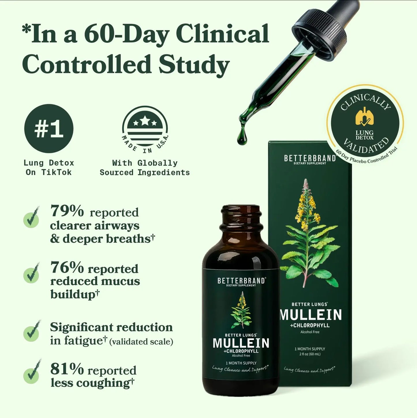 Betterbrand Mullein Leaf & Chlorophyll Drops