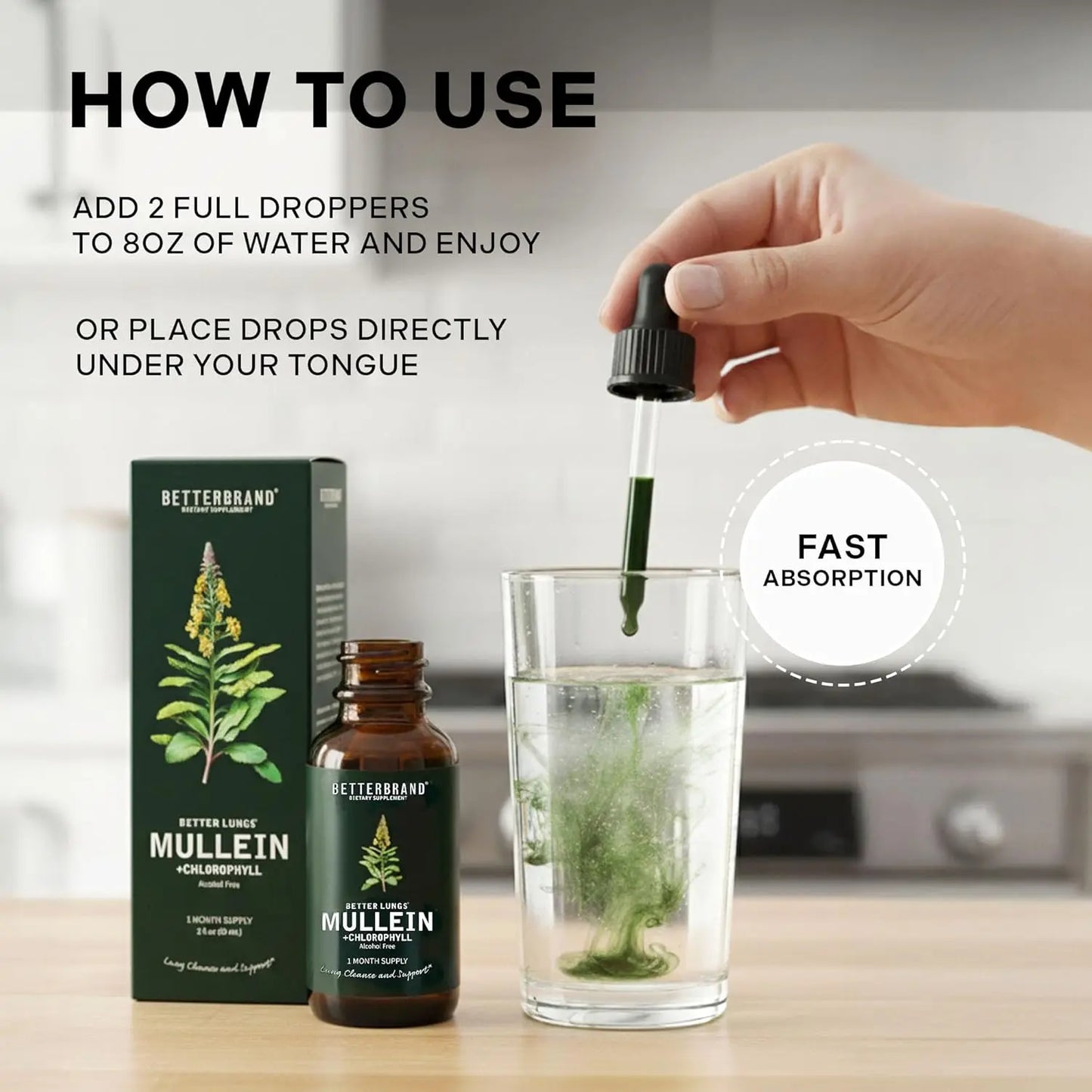 Betterbrand Mullein Leaf & Chlorophyll Drops