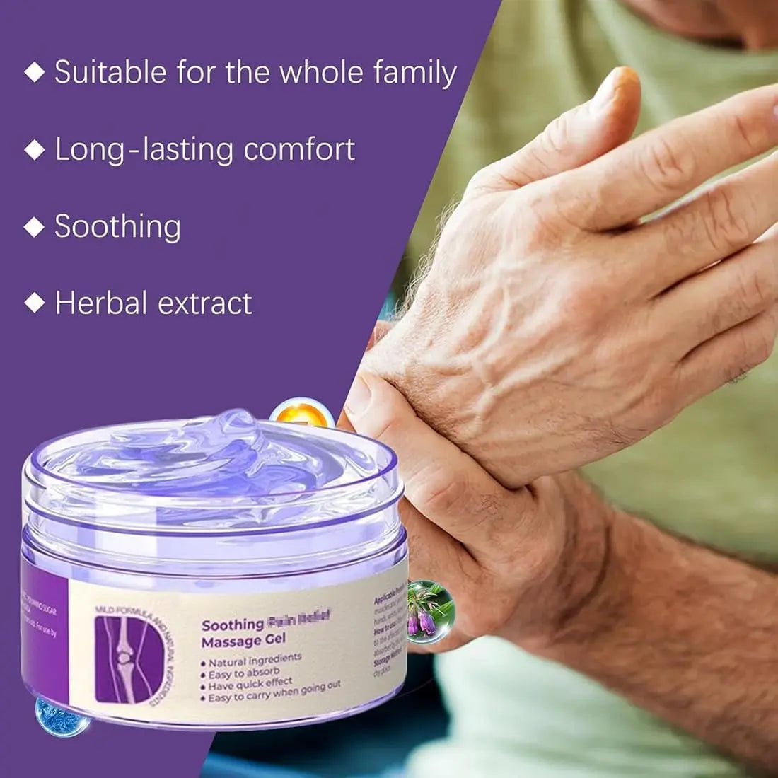 (2 Pack) Ximonth Fast Absorbing Non-Greasy Joint Care Gel for Daily Muscle & Joint Relief