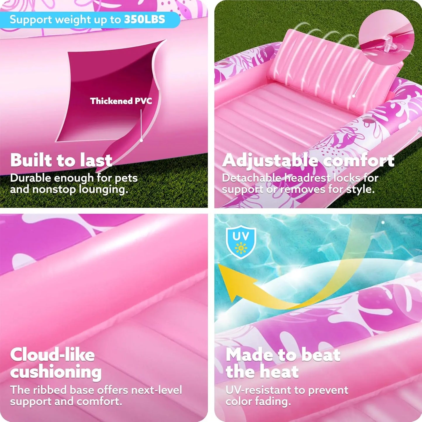 Inflatable Tanning Pool Lounger – Ultimate Sunbathing Water Air Mattress