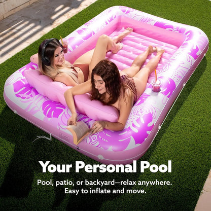Inflatable Tanning Pool Lounger – Ultimate Sunbathing Water Air Mattress
