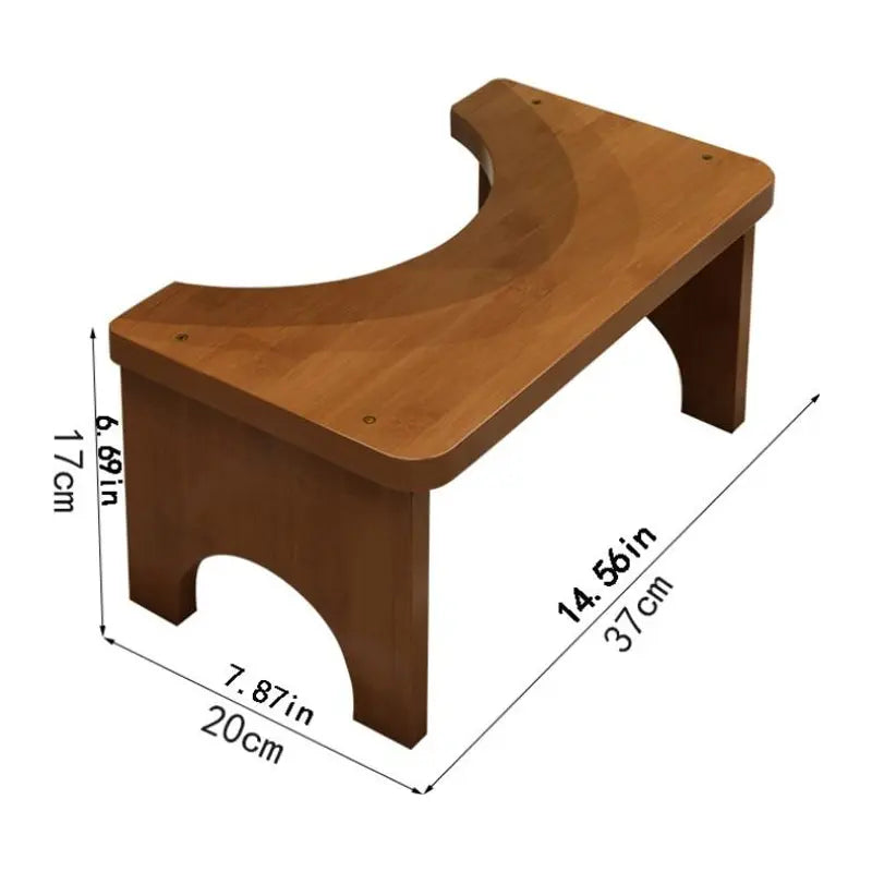 Bamboo Bathroom Toilet Footstool — product view