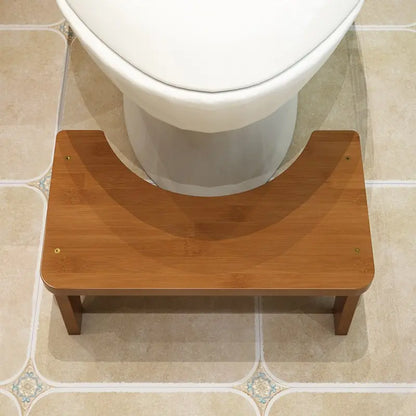 Bamboo Bathroom Toilet Footstool — detail view 2
