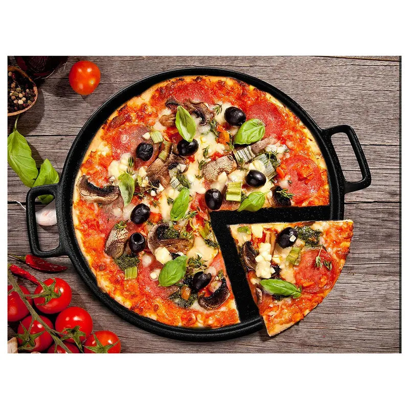 Pre-Seasoned Cast Iron Pizza Pan with Dual Handles - original gallery 8