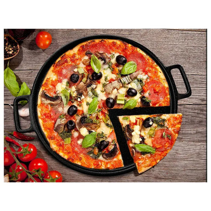 Pre-Seasoned Cast Iron Pizza Pan with Dual Handles - original gallery 8