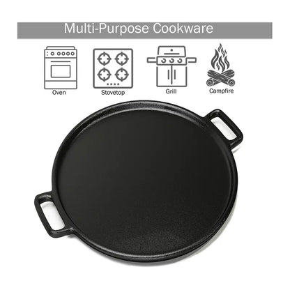 Pre-Seasoned Cast Iron Pizza Pan with Dual Handles - original gallery 3