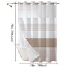 Striped Hook-Free Shower Curtain with Mesh Window