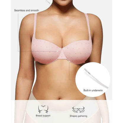 Seamless Padded Push-Up Bra with Convertible Straps - original gallery 3