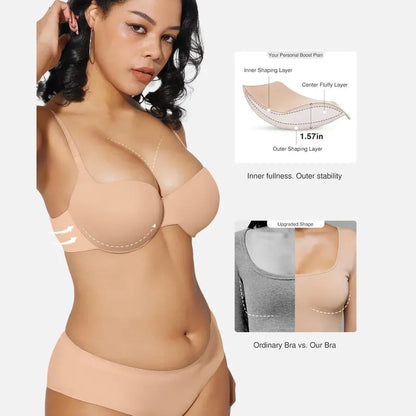 Seamless Padded Push-Up Bra with Convertible Straps - original gallery 4