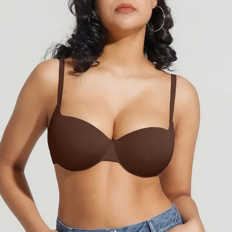 Seamless Padded Push-Up Bra with Convertible Straps - original gallery 5