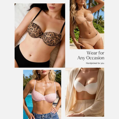 Seamless Padded Push-Up Bra with Convertible Straps - original gallery 8