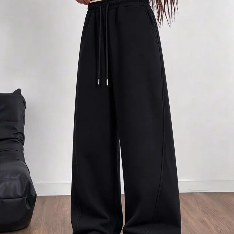 Drawstring Wide-Leg Sweatpants — 2-Pack - Black