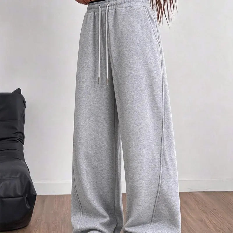 Drawstring Wide-Leg Sweatpants — 2-Pack - Light gray