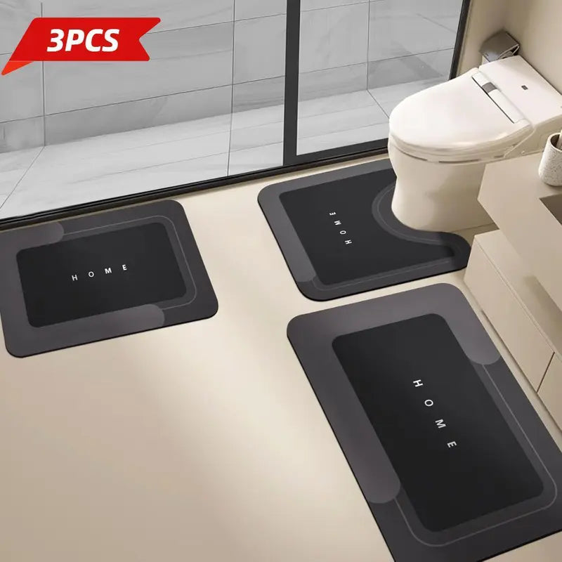 Thin TRP Bathroom Mat Set, Three Pieces — detail view 1