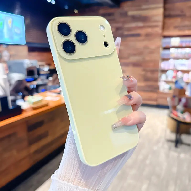Crystal-Texture Slim Phone Case - Yellow