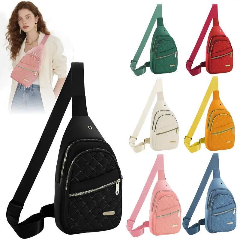 Small crossbody backpack front view