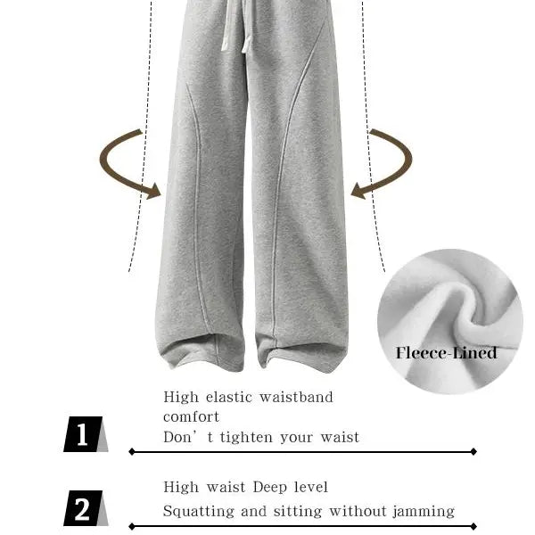Fleece-Lined Drawstring Sweatpants - original gallery 3