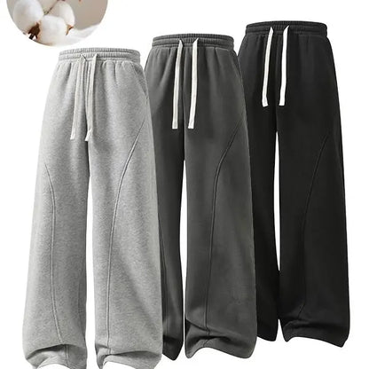 Fleece-Lined Drawstring Sweatpants - original gallery 1
