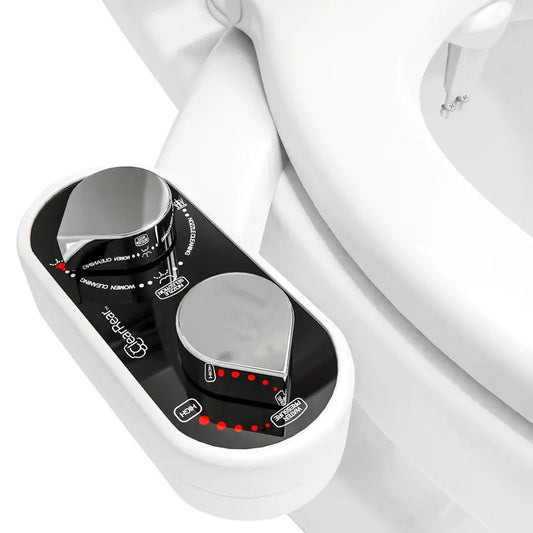 Clear Rear Original Black Non-Electric Bidet Attachment — product view