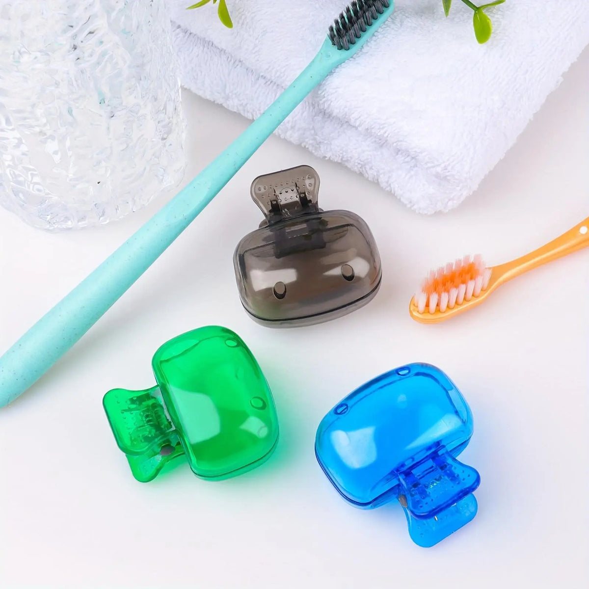 Travel Toothbrush Head Covers, 5-Piece Multicolor Set — detail view 4
