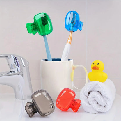 Travel Toothbrush Head Covers, 5-Piece Multicolor Set — detail view 2