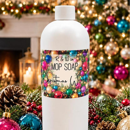 Christmas Wreath mop soap bottle