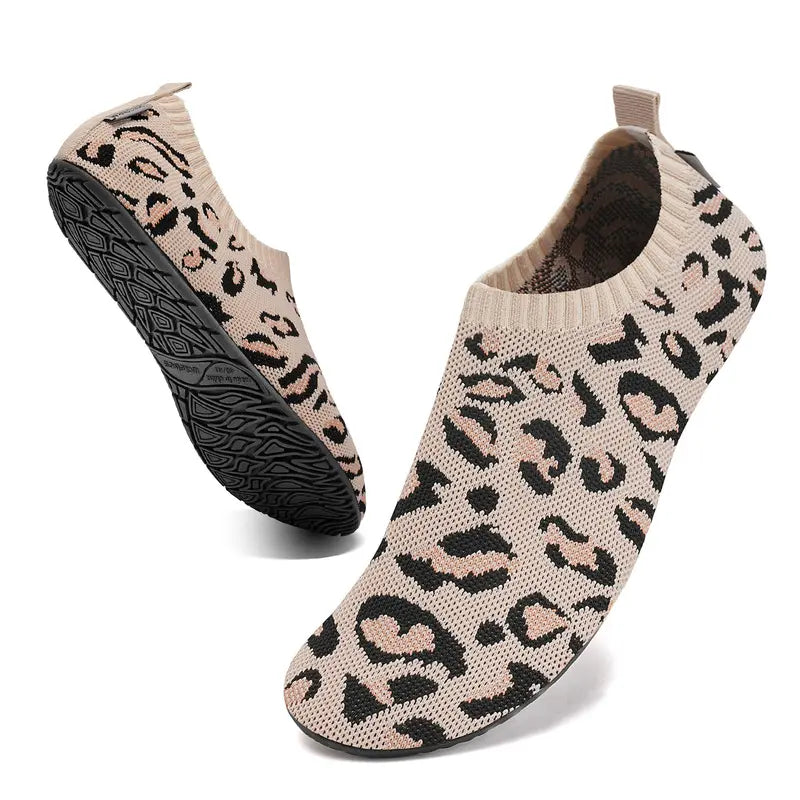 Leopard Barefoot Aqua Shoes with Flexible Rubber Soles - original gallery 2
