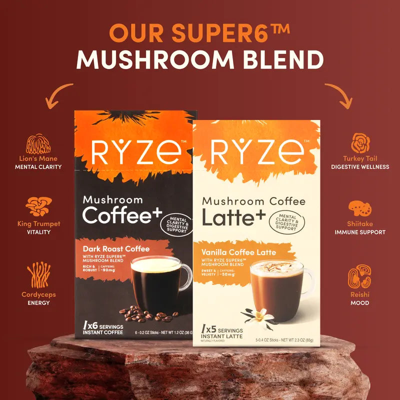 Instant Mushroom Coffee & Latte Stick Bundle - original gallery 2