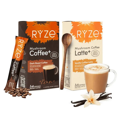 Instant Mushroom Coffee & Latte Stick Bundle - original gallery 1