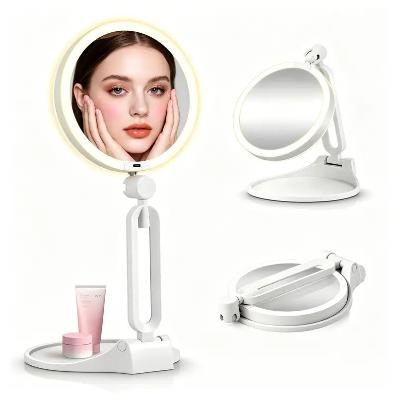 Rechargeable 30X and 1X Lighted Magnifying Mirror — product view